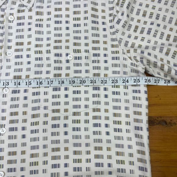 Tori‎ Richard Hawaiian Shirt Mens XL Silk Geometric Button Short Sleeve Casual - Picture 5 of 8